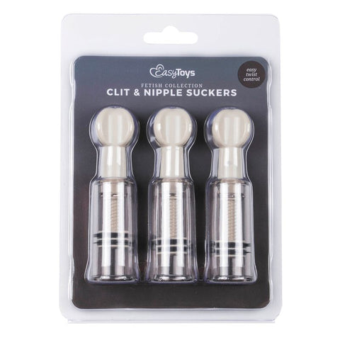 Nipple and Clit Suckers Set of Three for Enhanced Sensations Nipple Suckers