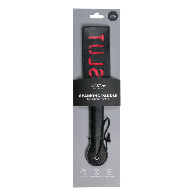 Paddle Slut Black Paddle – Comfortable and Effective Intimate Toy with Red Inscription > Bondage Gear > Paddles