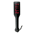Paddle Slut Black Paddle – Comfortable and Effective Intimate Toy with Red Inscription > Bondage Gear > Paddles