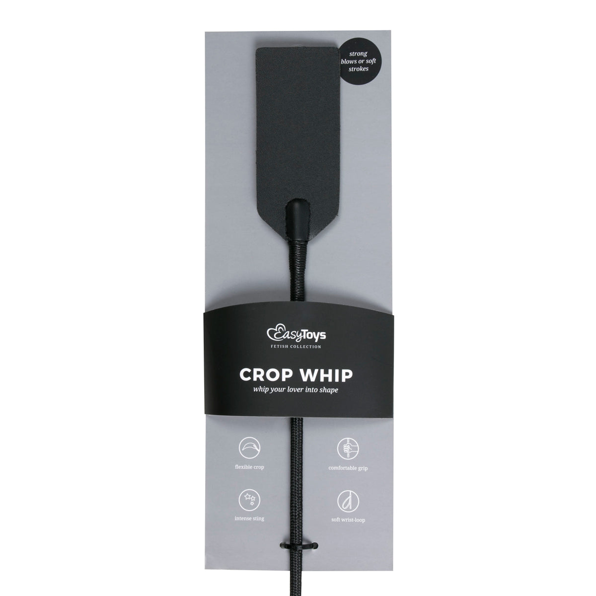 Rectangle Crop Whip in Black - High Quality Adult Accessory for Enthusiasts Whips & Paddles