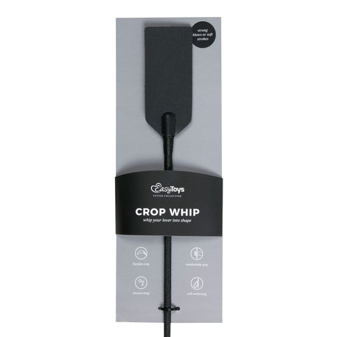 Rectangle Crop Whip in Black - High Quality Adult Accessory for Enthusiasts Whips & Paddles