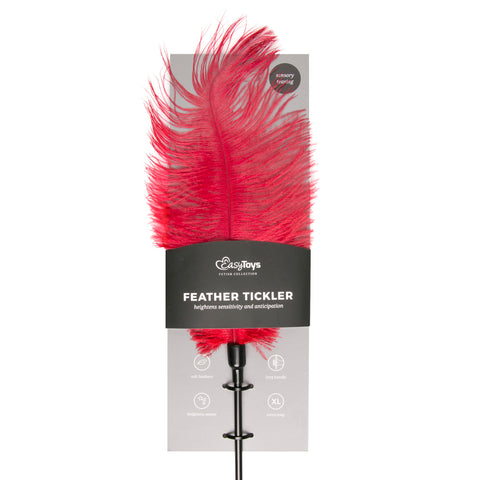Red Feather Tickler for Sensual Teasing and Intimate Play Whips & Paddles