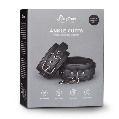 Adjustable Ankle Cuffs Black for Comfort and Control > Bondage Gear > Restraints