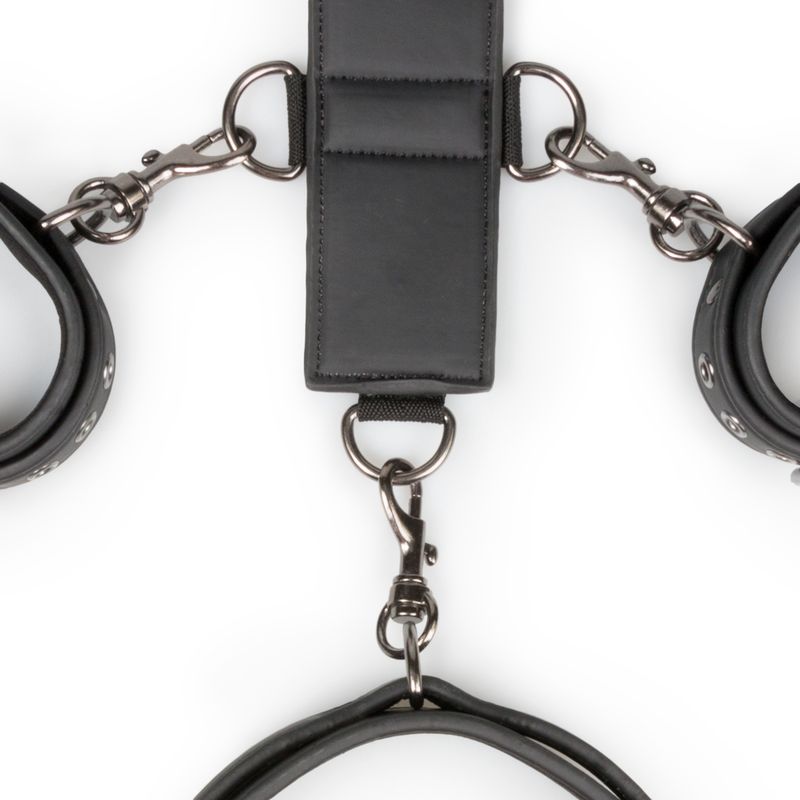 Neck and Wrist Restraint Bondage Kit with Harness Strap Handcuffs and Collar > Bondage Gear > Restraints