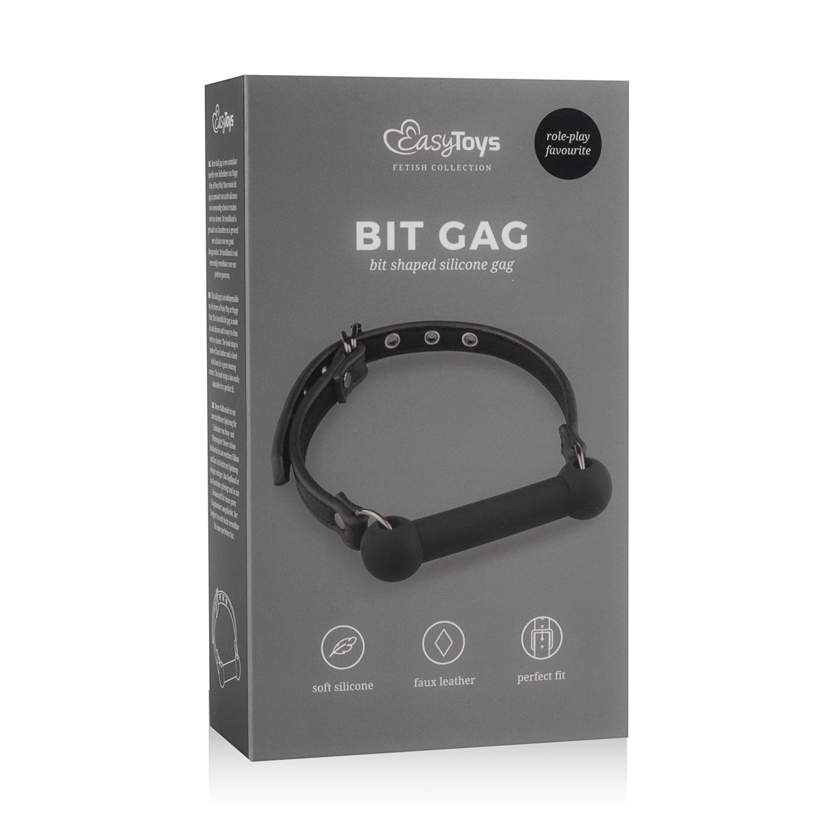 EasyToys Silicone Bit Gag for BDSM and Pony Play Gags
