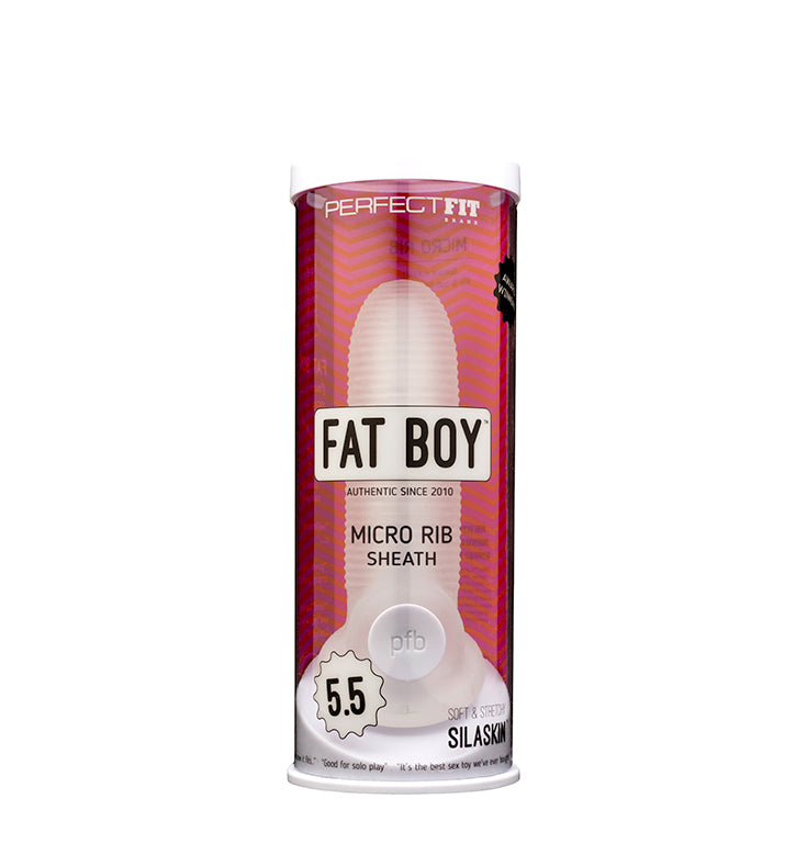 Fat Boy Micro Rib Penis Sheath 5.5 Inch – Adding 0.7 Inches of Girth > Sex Toys For Men > Penis Sleeves