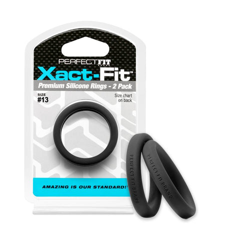 Xact Fit Size 13 Silicone Cock Rings 1.3 Inch 2 Pack COCK RINGS