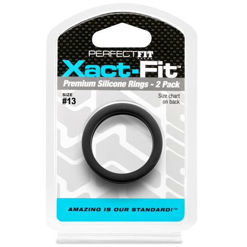 Xact Fit Size 13 Silicone Cock Rings 1.3 Inch 2 Pack COCK RINGS