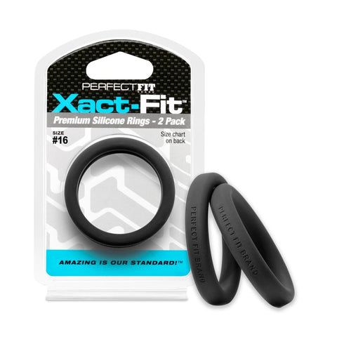 Xact Fit Cock Rings 1.6 Inch Two Pack COCK RINGS