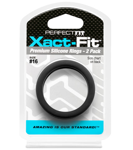 Xact Fit Cock Rings 1.6 Inch Two Pack COCK RINGS