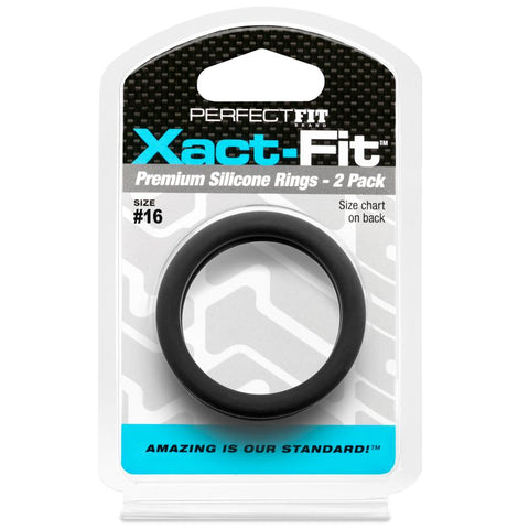 Xact Fit Cock Rings 1.6 Inch Two Pack COCK RINGS