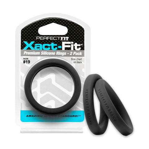 Xact-Fit Size 19 Cock Ring 2-Pack – Precise Fit Adult Toy COCK RING Set
