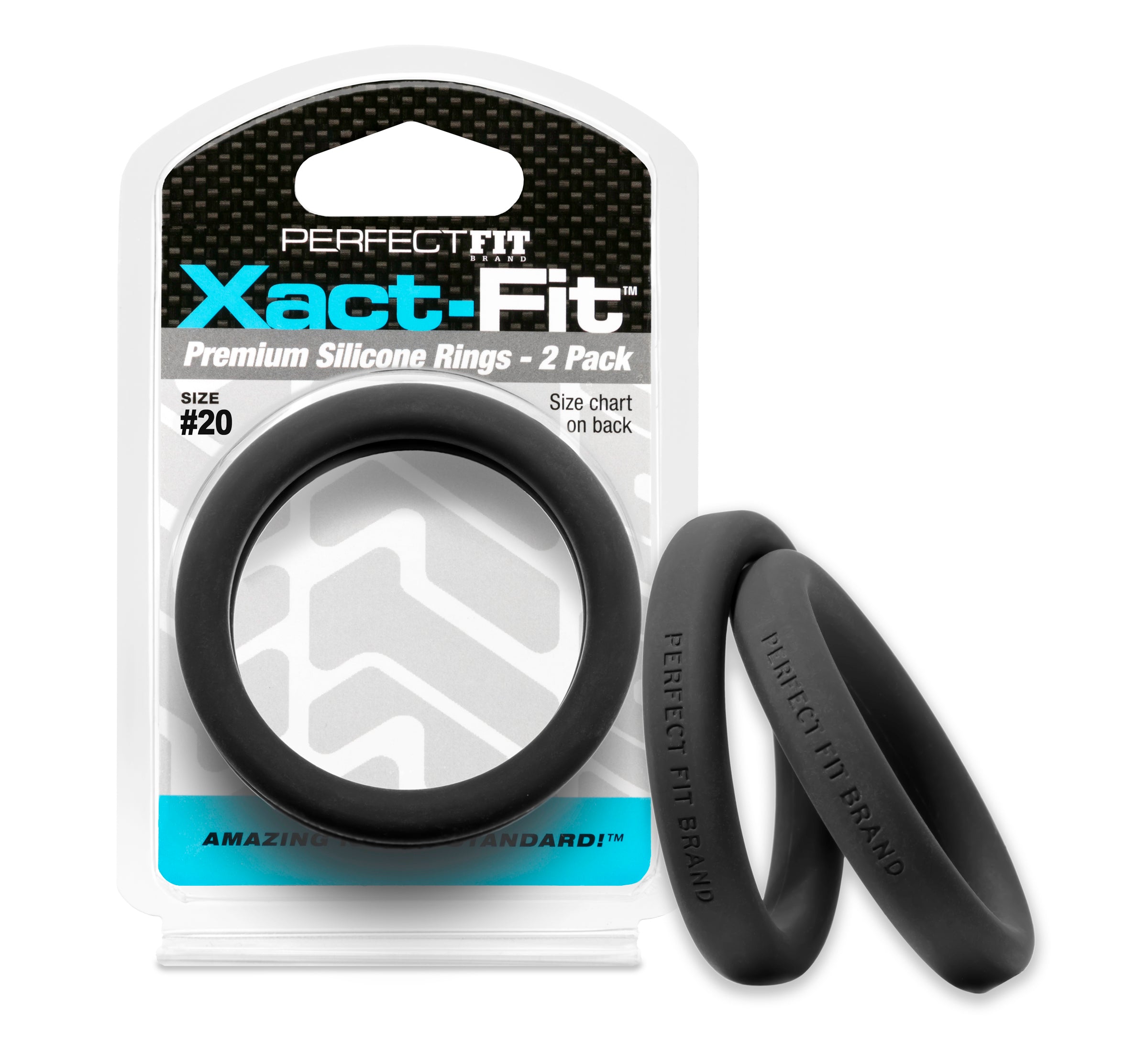Xact Fit Cock Rings 2 Inch 2 Pack with Incremental Sizing System Cock Rings > Cock Ring > Sets