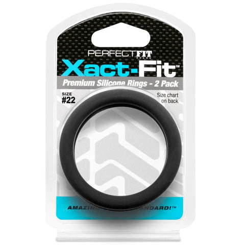 Xact Fit Number 22 2.2 Inch Cock Rings 2 Pack COCK RINGS