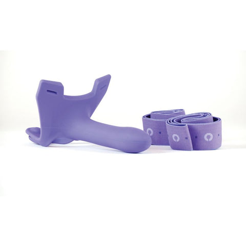 Zoro Strap-On 5.5 Inch – Soft Touch Silicone Strap-On Purple > Dildos > Strap On Dildos