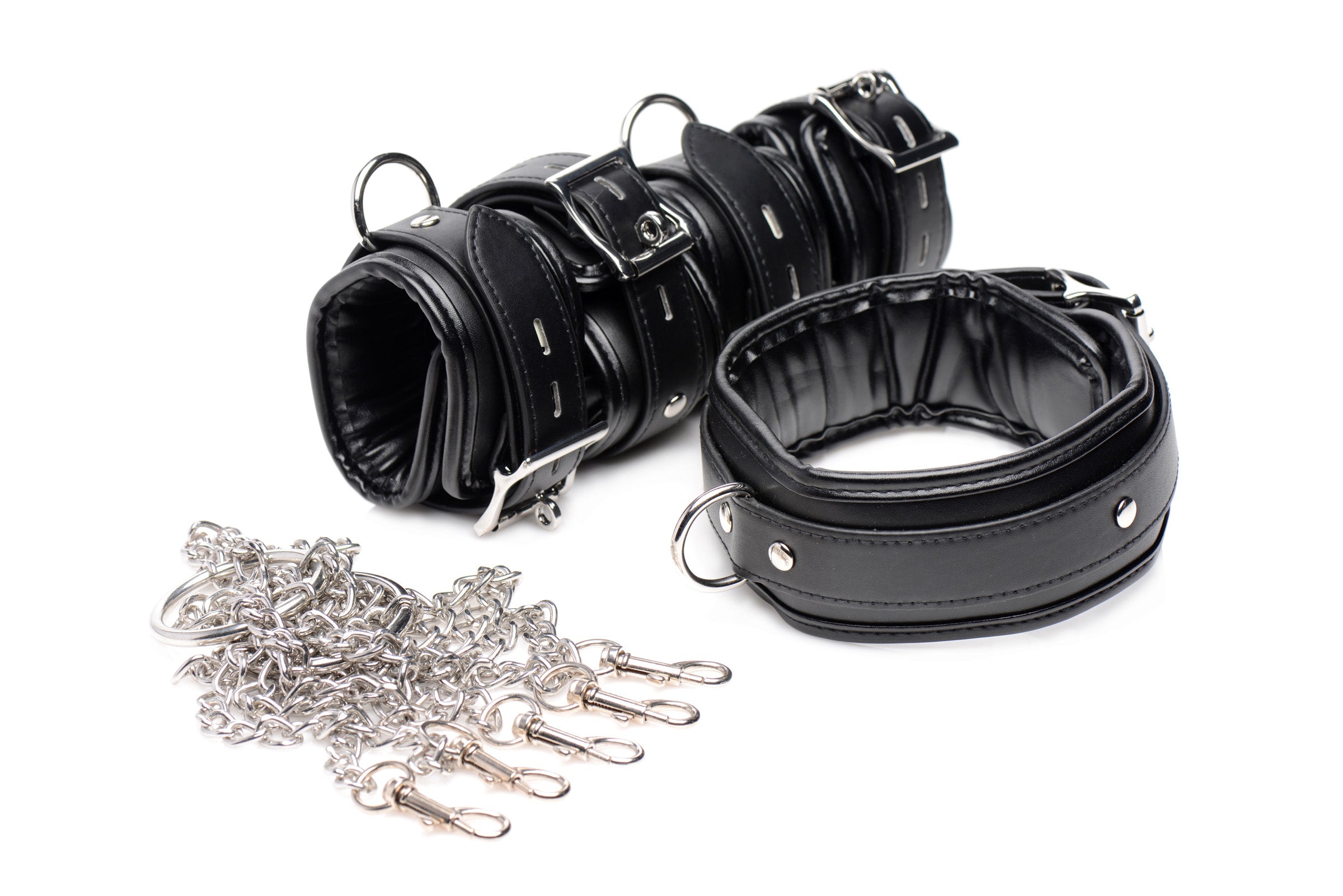 Adjustable Leather Slave Bondage Shackle Set – High-Quality Restraint Accessories > Bondage Gear > Restraints
