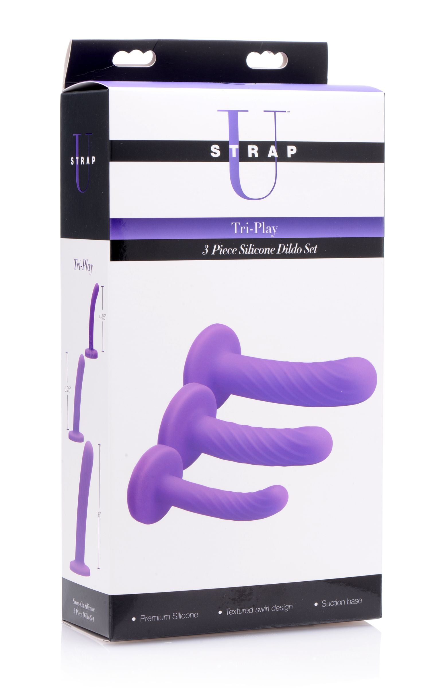 Tri Play 3 Piece Purple Silicone Dildo Set Purple > Sex Toys > Dilators