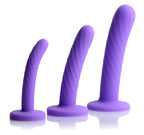 Tri Play 3 Piece Purple Silicone Dildo Set > Sex Toys > Dilators