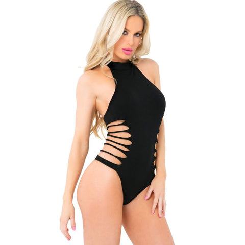 Slit and Spin Bodysuit for Alluring Nights Out Bodystocking
