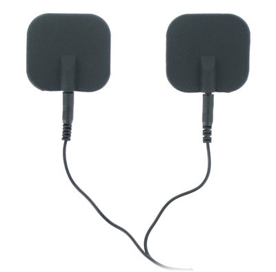 Zeus Deluxe Black Electro Pads Pack of Two Premium Silicone Intimacy Accessories Black E-STIM TOYS