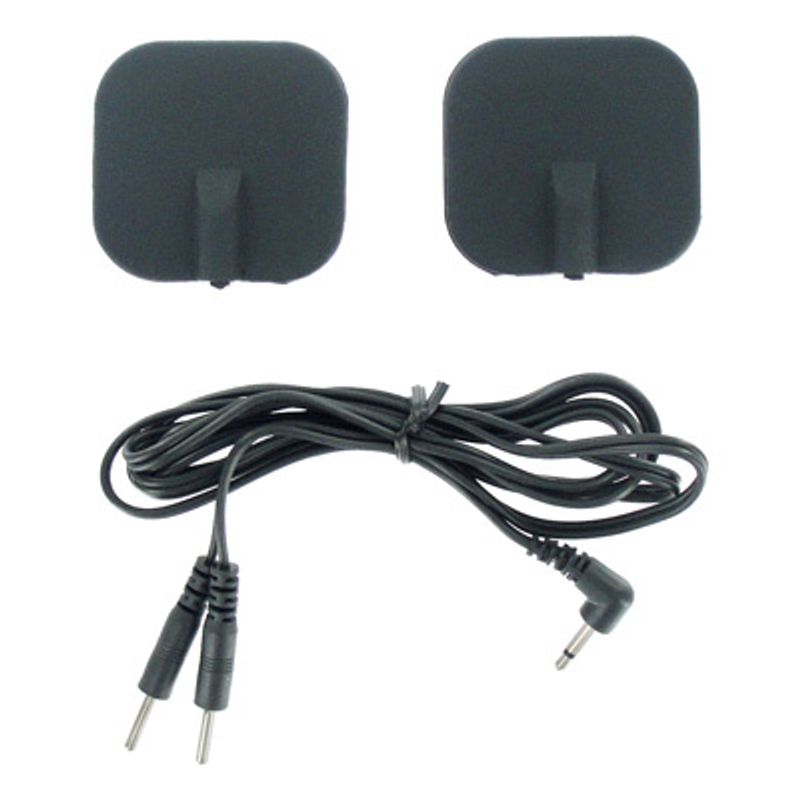 Zeus Deluxe Black Electro Pads Pack of Two Premium Silicone Intimacy Accessories E-STIM TOYS