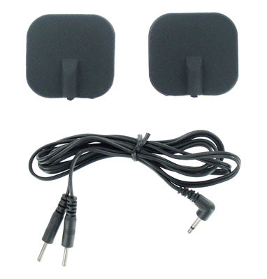 Zeus Deluxe Black Electro Pads Pack of Two Premium Silicone Intimacy Accessories E-STIM TOYS