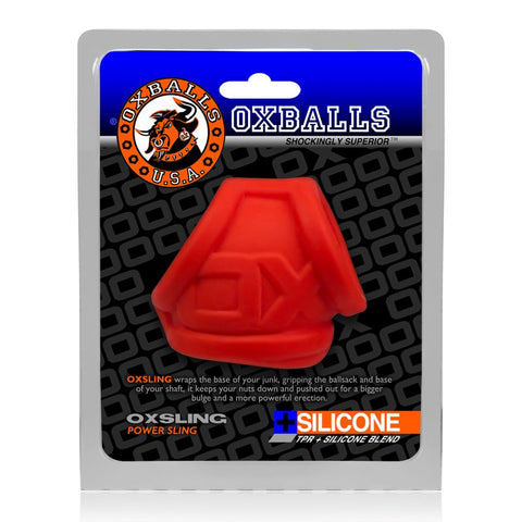 OxBalls Oxsling Silicone Power Sling Red Ice COCK RINGS Sling