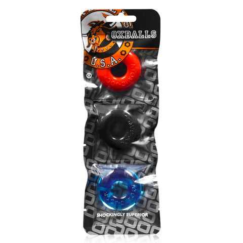 Ringer Thick Jelly Cockring 3 Pc Multicolor – Supportive Cockring Set > Cock Ring > Sets