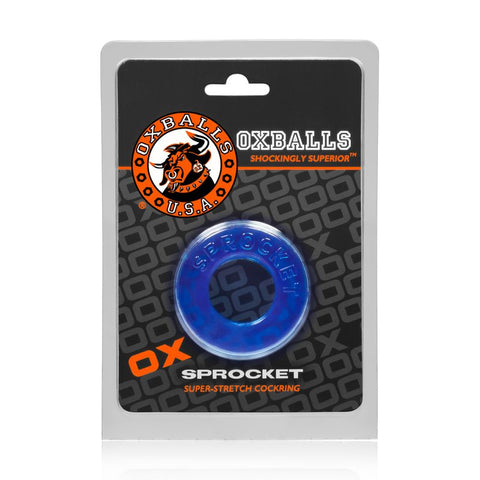 Sprocket Cockring Ice Blue Super Stretch COCK RINGS