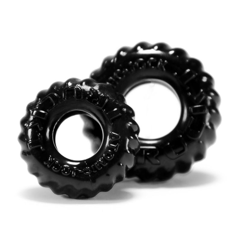 OxBalls Truckt 2 Pc Cock Ring Set – Silicone Black > Cock Ring > Sets Main image