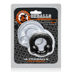 Ultraballs 2 Pack Cockring Black and Clear > Cock Ring > Sets