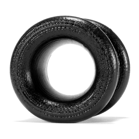 Neo Short Ballstretcher in Black Silicone for Enhanced Comfort and Pleasure Ball Stretcher