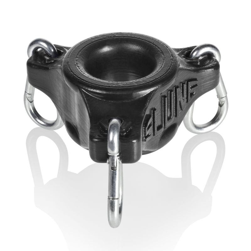 Slung Ballstretcher With Three 2 Inch Carabiners – Ballstretcher Black > Sex Toys For Men > Ball Stretchers