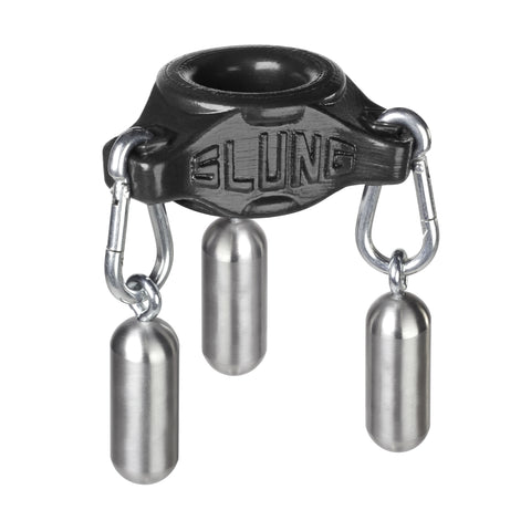 Slung Ballstretcher With 3 Carabiners In Black BONDAGE-TOYS