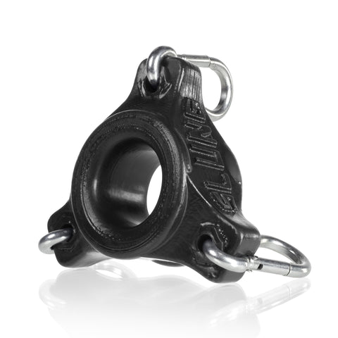 Slung Ballstretcher With 3 Carabiners In Black BONDAGE-TOYS