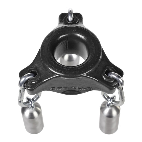 Slung Ballstretcher With 3 Carabiners In Black BONDAGE-TOYS
