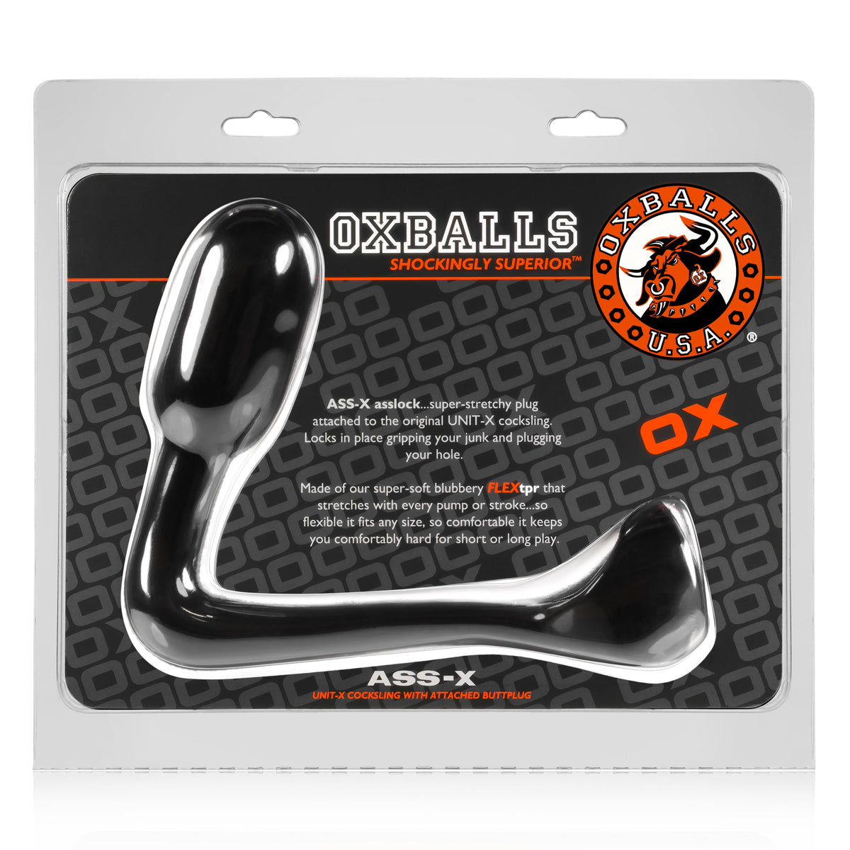 Ass X Asslock Black - Combined Cock Sling and 11 Inch Butt Plug > Anal Range > Anal Probes