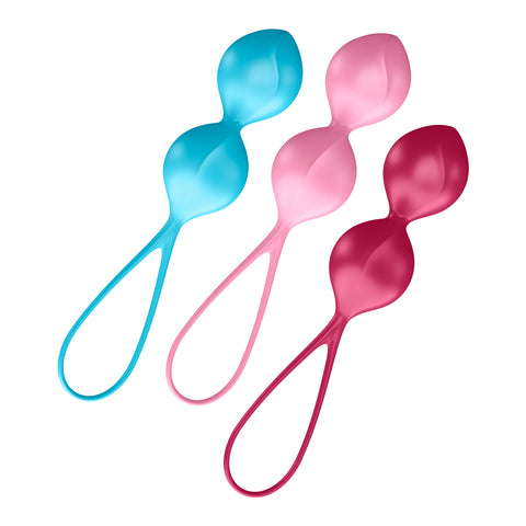 Satisfyer Set Of 3 Weighted Double Kegel Training Balls > Sex Toys For Ladies > Orgasm Balls