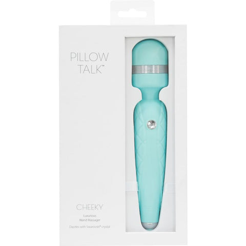 Pillow Talk Cheeky Teal Luxurious Self-Care Wand Electric Massager