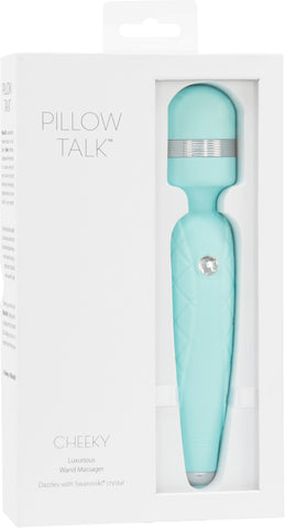 Pillow Talk Cheeky Teal Luxurious Self-Care Wand Electric Massager