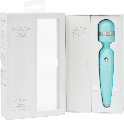 Pillow Talk Cheeky Teal Luxurious Self-Care Wand Electric Massager