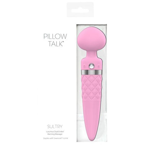 Pillow Talk Sultry Dual Ended Warming Massager Pink Electric Massager