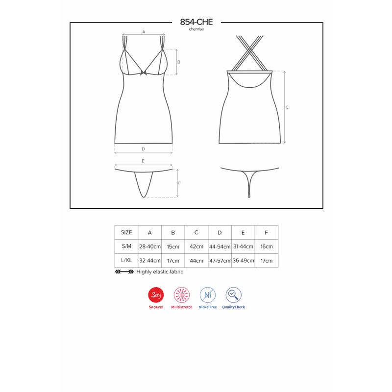 Mesh and Lace Chemise and Thong Set – Black Lingerie > Clothes > Dresses and Chemises