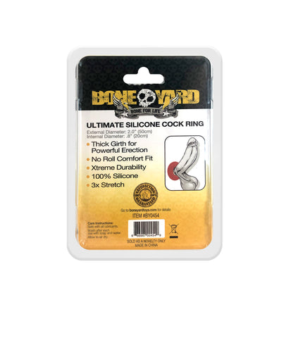 Ultimate Silicone Cock Ring Red 50mm Three Times Stretch COCK RINGS
