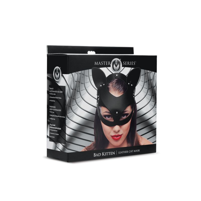 Bad Kitten Leather Cat Mask > Bondage Gear > Masks