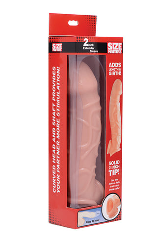 2in Extender Sleeve Flesh - 9 In Total Length, 1.2 In Diameter 9 Inches Flesh Pink SLEEVES