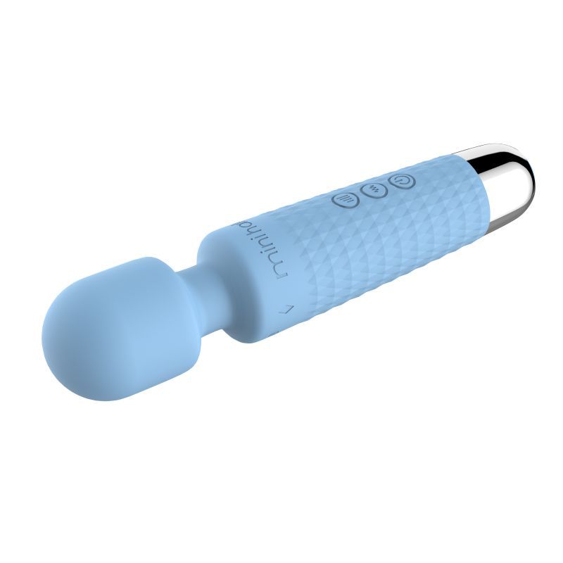 Shibari Mini Wand Halo (Powder Blue) – Powerful Wand Massager with 20 Vibration Patterns and Bendable Neck Secondary image