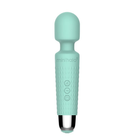 Shibari Mini Halo Wireless 20X Minty Green Massage Wand Green Electric Massager