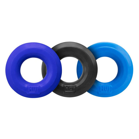 Huj3 C Ring 3 Pack by Hunkyjunk for Enhanced Pleasure and Comfort Multi Cockrings