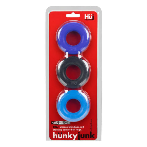 Huj3 C Ring 3 Pack by Hunkyjunk for Enhanced Pleasure and Comfort Cockrings